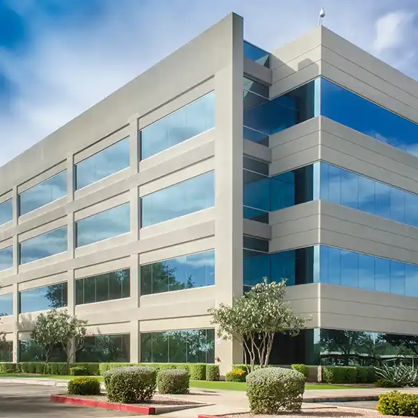 Large, modern commercial building exterior