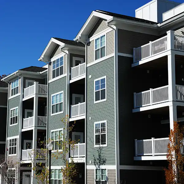 Modern apartment building exterior